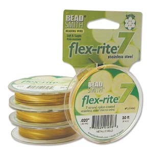 Flexrite 7strängig 0,5mm Metallic Satin Gold 9,14m
