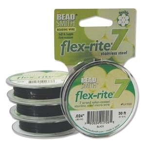 Flexrite 7strängig 0,6mm Schwarz 9,14m