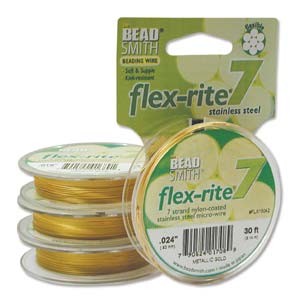 Flexrite 7strängig 0,6mm Metallic Satin Gold 9,14m