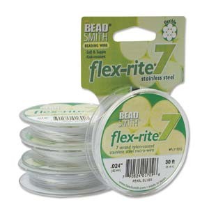 Flexrite 7strängig 0,6mm Perlsilber 9,14m