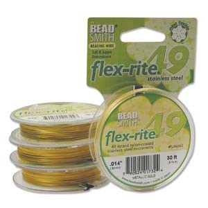 Flexrite 49strängig 0,35mm Metallic Satin Gold 9,14m