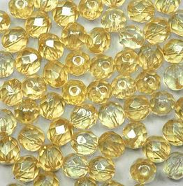 Glasschliffperlen 3mm Crystal Golden Luster 100 Stück
