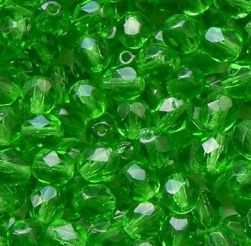 Glasschliffperlen 3mm Medium Smaragd 100 Stück