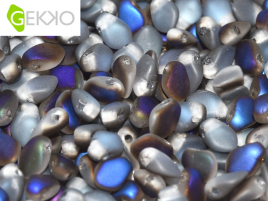 Gekko Beads 3x5mm Crystal Azuro matt ca 10 gr