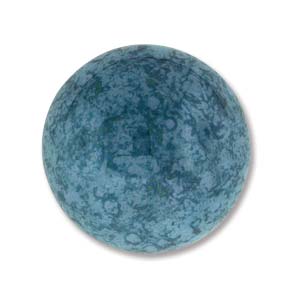 Glas Cabochon rund 18mm Luminous Turquoise Blue 1 Stück