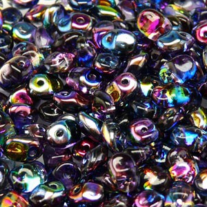 Glasperlen Superuno Beads 2,5x5mm UN0500030-95100-10 Crystal Magic Blue Pink ca 22gr