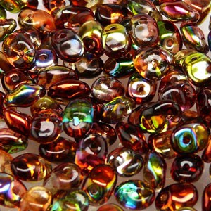 Glasperlen Superuno Beads 2,5x5mm UN0500030-95600-14 Crystal Magic Red Yellow ca 22gr