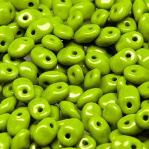 Glasperlen Superuno Beads 2,5x5mm UN0553410-38 Opaque Green ca 22gr