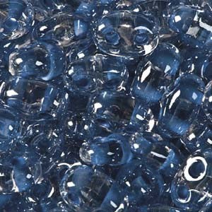 Twin Beads TWN38638 2,5x5mm Crystal Blue Colorlined ca23gr.