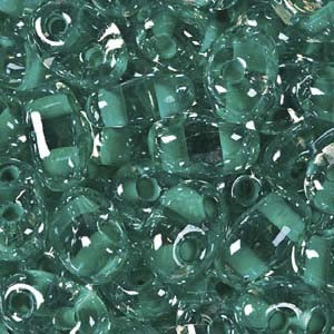 Twin Beads TWN38658 2,5x5mm Crystal Green Colorlined ca23gr.
