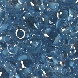 Twin Beads TWN38665 2,5x5mm Crystal Aqua Colorlined ca23gr.