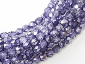 Glasschliffperlen 4mm Crystal Violett Metallic Ice 100 Stück