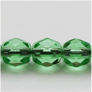 Glasschliffperlen 3mm Light Smaragd 100 Stück