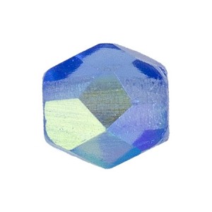Glasschliffperlen 3mm Sapphire irisierend 100 Stück