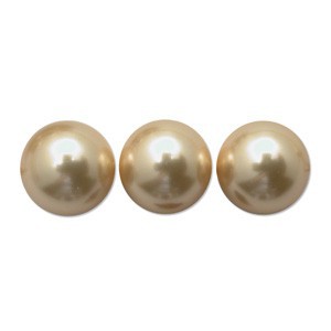 Swarovski Elements Perlen Crystal Pearls 10mm Gold Pearls 50 Stück