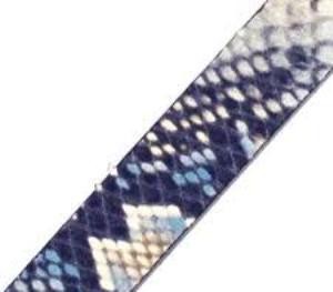 Lederband 15x2mm Schlangenoptik Blau 20cm lang
