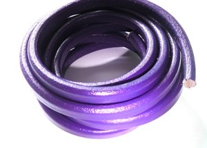 Lederband 10x7mm Purple 20cm lang