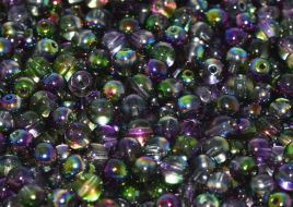 Glasperlen rund gepresst Crystal Magic Orchid 3mm ca 150 Stück
