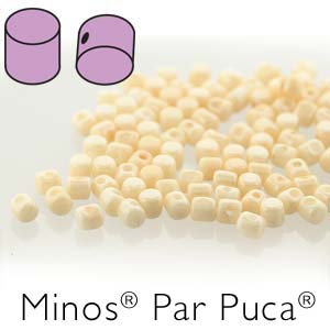 Minos par Puca ® 2,5x3mm 03000-14413 Opak Beige Ceramic Look ca 10 gr