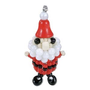Miyuki Christmas Ornament Charm  Kit Santa