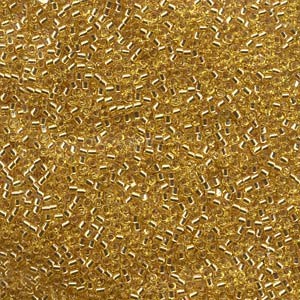 Miyuki Delica Beads  1,6mm DB0042 transparent silverlined Gold 5gr