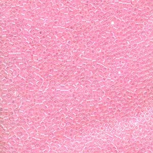 Miyuki Delica Beads  1,6mm DB0071 transparent rainbow Soft Pink 5gr