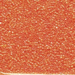 Miyuki Delica Beads 1,6mm DB0161 Opaque Orange AB 5gr