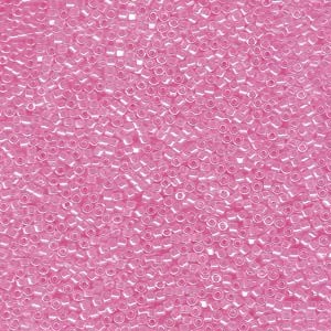 Miyuki Delica Beads 1,6mm DB0246 lined Crystal dark Pink 5gr