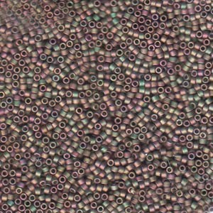 Miyuki Delica Beads 1,6mm DB0380 metallic rainbow matte Rose Green 5gr