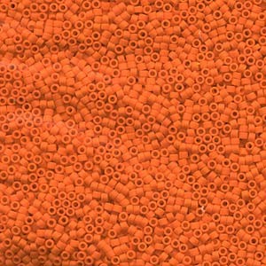 Miyuki Delica Beads 1,6mm DB0752 Opaque matt Orange 5gr