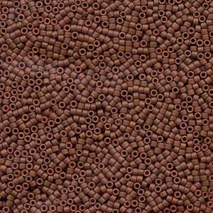 Miyuki Delica Beads 1,6mm DB0794 opaque semi matte Rusty Brown 5gr