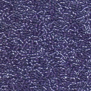 Miyuki Delica Beads 1,6mm DB0906 inside colorlined with sparkle Crystal Purple 5gr