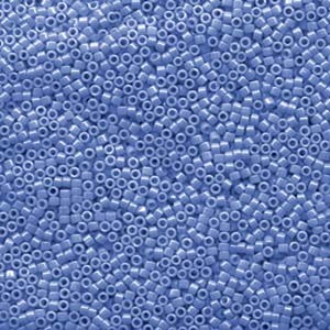 Miyuki Delica Beads 1,6mm DB1569 Opaque luster Cyan Blue 5gr