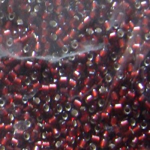 Miyuki Delica Beads 1,6mm DB1685 transparent silverlined Dark Garnet Red 5gr
