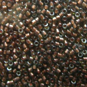 Miyuki Delica Beads 1,6mm DB1710 inside colorlined Chocolate Cake Batter 5gr
