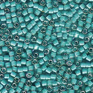 Miyuki Delica Beads 1,6mm DB1782 White Lined Teal AB 5gr
