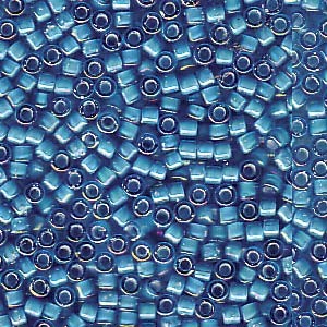Miyuki Delica Beads 1,6mm DB1783 White Lined Capri Blue AB 5gr