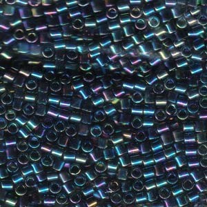 Miyuki Delica Beads 3mm DBL0005 metallic rainbow  Blue Green ca 6,8 Gr.