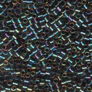 Miyuki Delica Beads 3mm DBL0089 transparent rainbow Dark Amber ca 6,8 Gr.
