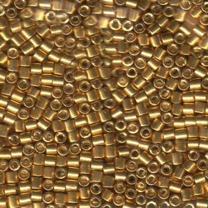 Miyuki Delica Beads 3mm DBL0410 galvanized Gold ca 6,8 Gr.