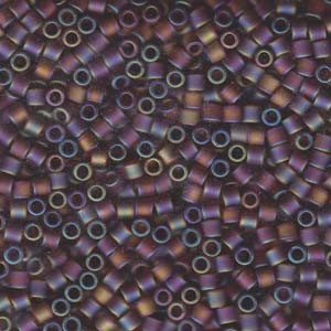 Miyuki Delica Beads 3mm DBL0853 transparent rainbow matte Light Brown ca 6,8 Gr.