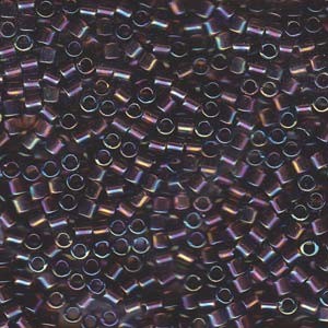 Miyuki Delica Beads 3mm DBL1244 transparent rainbow Mauve 6,8 Gr.