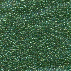 Miyuki Delica Beads 2,2mm DBM0152 transparent rainbow Green 7,2 Gr.