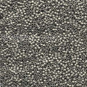 Miyuki Delica Beads 2,2mm DBM0321 metallic matte Dark Nickel Silver 7,2 Gr.