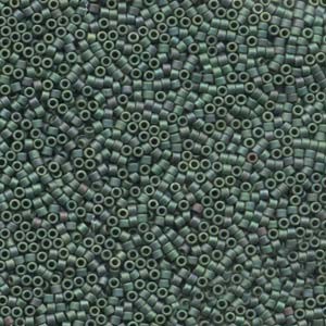 Miyuki Delica Beads 2,2mm DBM0373 metallic matte Dark Sage Green 7,2 Gr.
