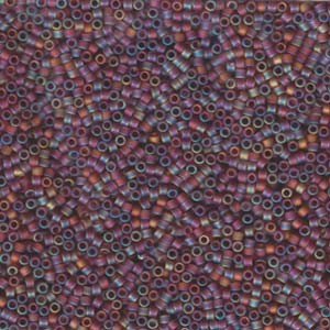 Miyuki Delica Beads 2,2mm DBM0853 transparent rainbow matte Light Brown 7,2 Gr.