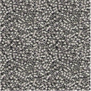 Miyuki Delica Beads 1,3mm DBS0338 metallic matte Rhodium plated 5gr