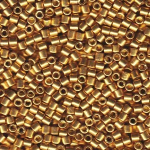 Miyuki Delica Beads 3mm DBL1832 Duracoat galvanized Gold ca 6,8 Gr.