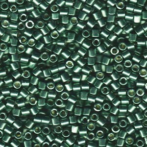 Miyuki Delica Beads 3mm DBL1845 Duracoat galvanized Sea Green ca 6,8 Gr.
