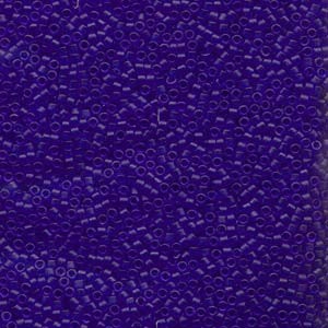 Miyuki Delica Beads 1,6mm DB0748 transparent matt Cobalt Blue 5gr